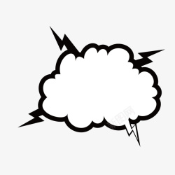 简单聊天框合集闪电云朵图标高清图片