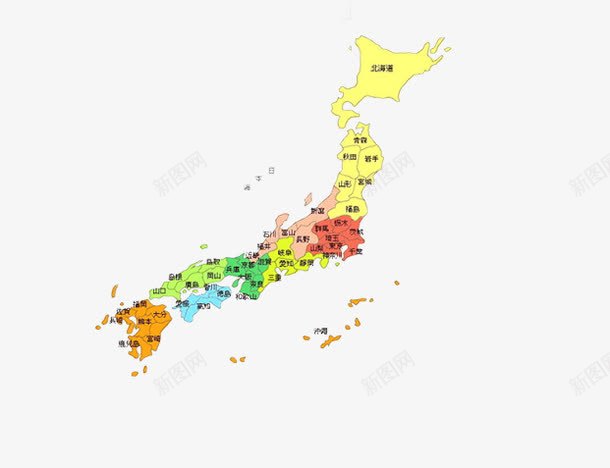 日本地图png免抠素材_新图网 https://ixintu.com 地图 地址 方位 旅游攻略 日本缩略图