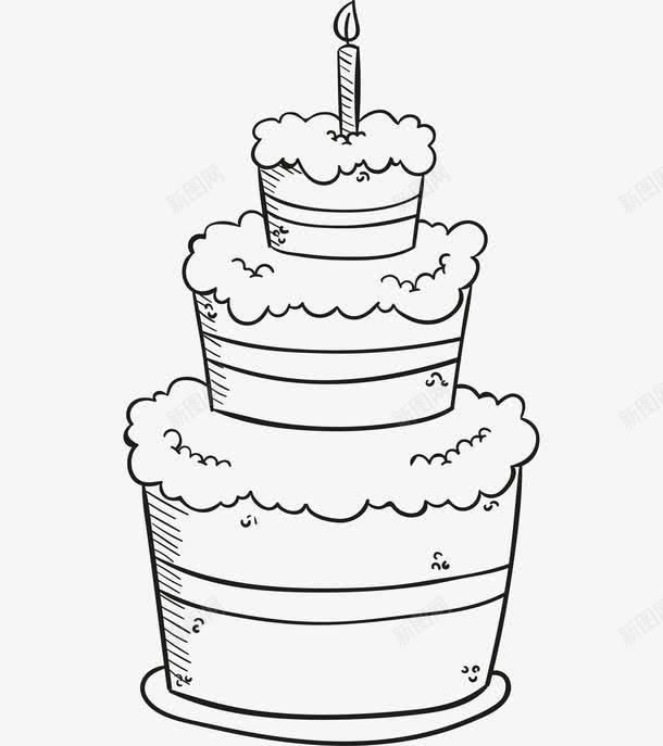 三层大蛋糕png免抠素材_新图网 https://ixintu.com EPS 手绘 插图 甜品 甜点 生日蛋糕 蛋糕简笔画