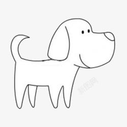 卡通大耳朵翘尾巴的小狗高清图片
