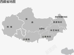 可编辑地图西藏省地图高清图片