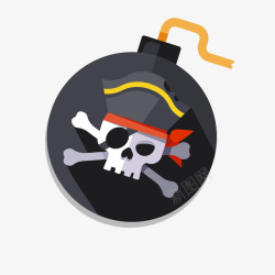 海盗标志创意海盗炮弹高清图片