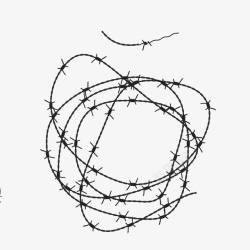 带刺的铁丝简单乱的铁丝荆条高清图片