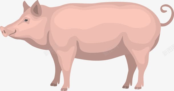 粉色卡通家猪png免抠素材_新图网 https://ixintu.com 农场 动物 可爱小猪 家畜 小猪 牧场 粉色家猪 装饰图案