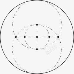 阵列图圆形线条几何图阵高清图片