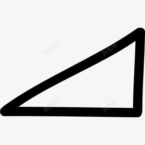 三角形的手绘形状轮廓图标png_新图网 https://ixintu.com 三 三角形 两侧 几何形 形状 手绘