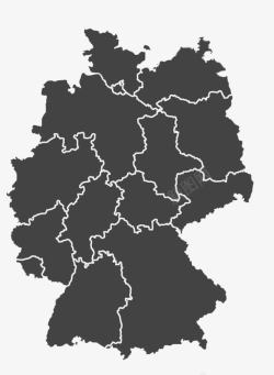 德国灰色地图素材