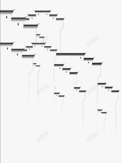 徽派小楼png免抠素材_新图网 https://ixintu.com 平面徽派建筑小图案 骞抽潰锛屽窘娲惧缓绛戯紝灏忓浘妗