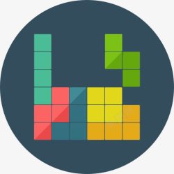 长方形拼图视频游戏图标高清图片