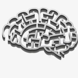 儿童大脑发育大脑形状立体迷宫高清图片