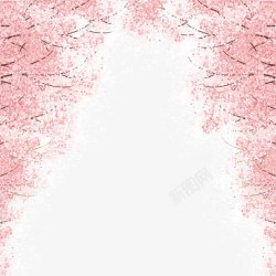 桃树枝桠樱花背景高清图片