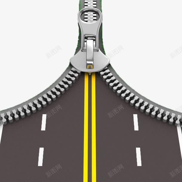 拉开的沥青公路png免抠素材_新图网 https://ixintu.com 交通 公路 大路 拉拉链 拉链 沥青 蜿蜒 锁 马路