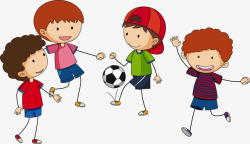 开心踢球足球运动踢球的小朋友高清图片