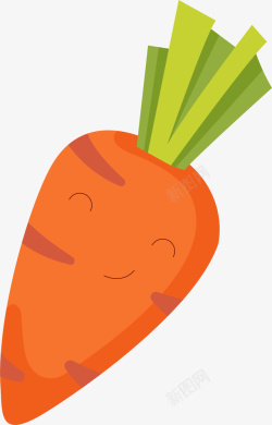 胡萝卜小人蔬菜卡通可爱胡萝卜矢量图高清图片