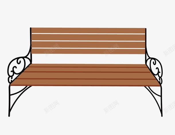 公园长椅png免抠素材_新图网 https://ixintu.com 凳子 坐的 棕色长椅 椅子 矢量素材 长椅