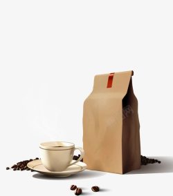 咖啡豆包装手绘咖啡包装高清图片