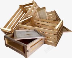 木板定制的箱子一堆木箱子高清图片