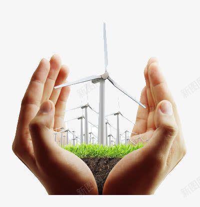 掌上的发电机png免抠素材_新图网 https://ixintu.com 环保 能源 风能