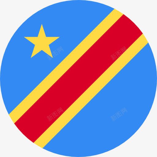 刚果民主共和国图标png_新图网 https://ixintu.com 世界 刚果民主共和国 国家 旗帜 民族
