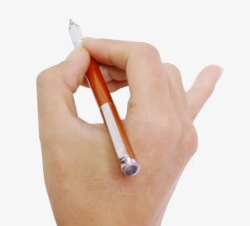 写字的手势手中我这的铅笔高清图片