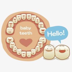 宝宝的牙齿卡通牙齿宝宝高清图片