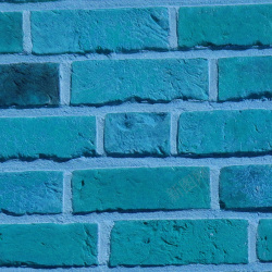 青蓝色质感砖墙素材