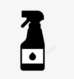 透明瓶喷清洁剂清洁护理图标高清图片