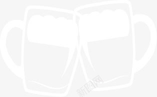 白色啤酒杯碰杯png免抠素材_新图网 https://ixintu.com 啤酒杯 白色 碰杯 素材