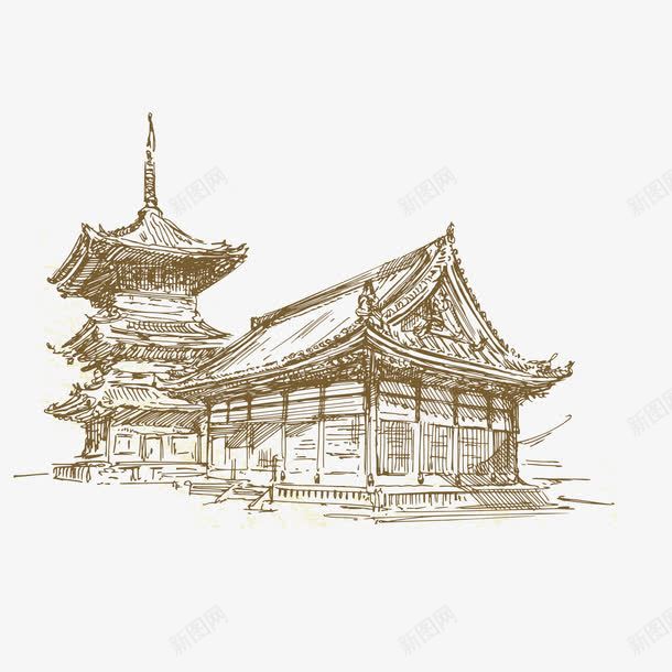 卡通手绘古代建筑屋png免抠素材_新图网 https://ixintu.com 卡通手绘 卡通插图 古代 古老的 古风房屋 建筑 房屋