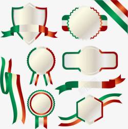 意大利国旗标签素材