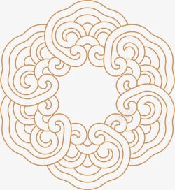 重复构成角花底纹花型对称平面图形高清图片