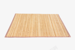 缝制棕色手工竹子凉席编织物实物高清图片