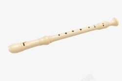 白色乐器拼接竖笛实物素材