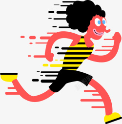 飞速奔跑马拉松跑步的男孩高清图片