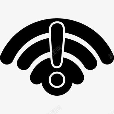WiFi连接警告标志图标图标