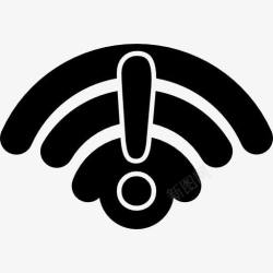 WiFi连接警告标志图标图标