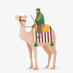 沙漠旅游骑骆驼人高清图片