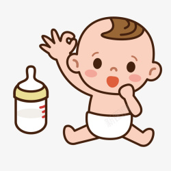 婴幼儿免扣PNG图吃奶的婴幼儿高清图片