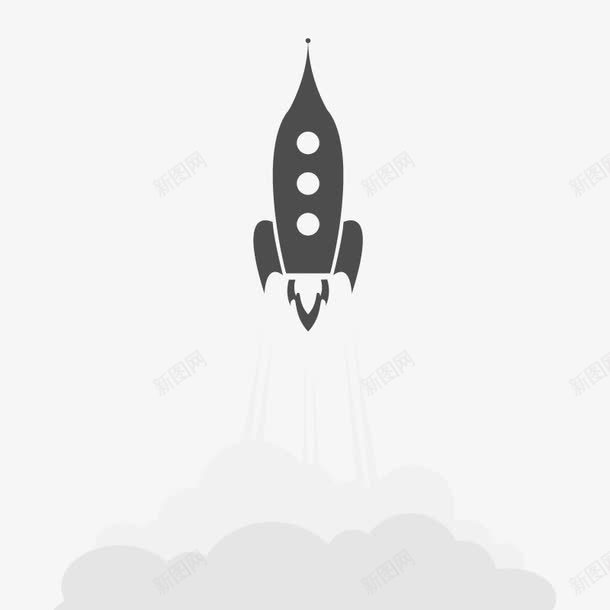 上升的火箭png免抠素材_新图网 https://ixintu.com 剪影 喷射 大气 火箭