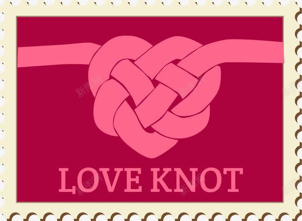 卡通红色装饰图案png免抠素材_新图网 https://ixintu.com KNOT LOVE 免抠PNG 同心结 心形结 情结 爱心 绳结 英文