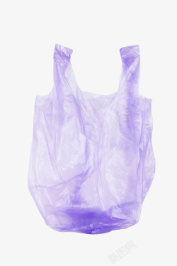 紫色的塑胶袋子实物素材