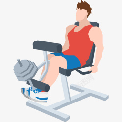 健身插图人物插图健身房健身运动的男人高清图片