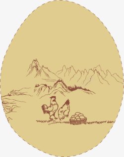 山鸡蛋土鸡蛋标签高清图片
