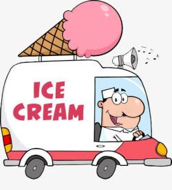卖雪糕的车子卡通版的卖冰淇淋的车子高清图片