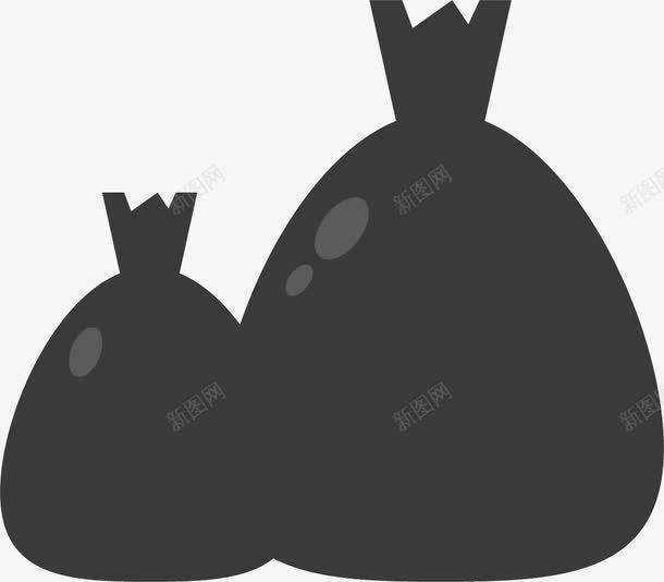 黑色垃圾袋png免抠素材_新图网 https://ixintu.com 卡通垃圾袋 回收废弃物 垃圾 废弃物 脏乱废弃物 脏污 黑色