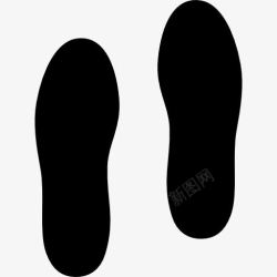 鞋的脚印足迹图标高清图片