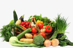 芝麻菜高清图片菜市场的蔬菜与菜篮高清图片