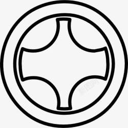 圆形轮子球形或轮子概述形状图标高清图片