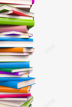 一堆教科书纯色崭新的一叠书实物高清图片
