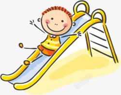幼儿园滑滑梯卡通滑梯高清图片